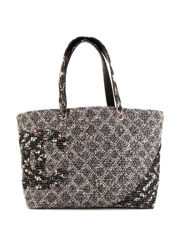 chanel tweed tote