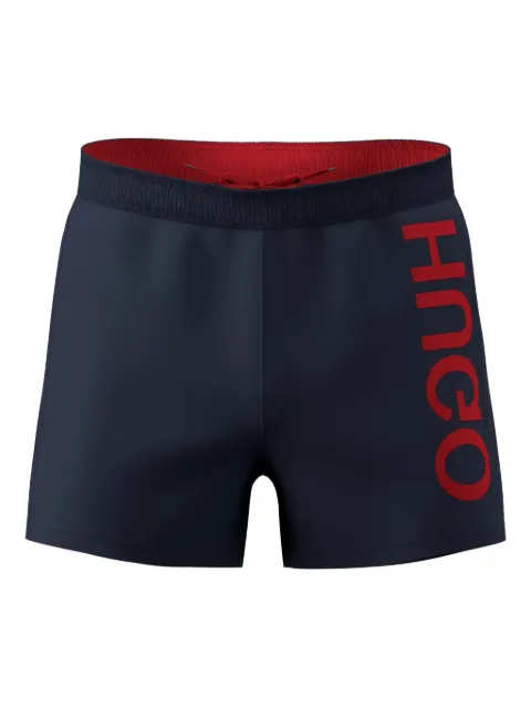 HUGO Bermuda de praia com detalhe de logo