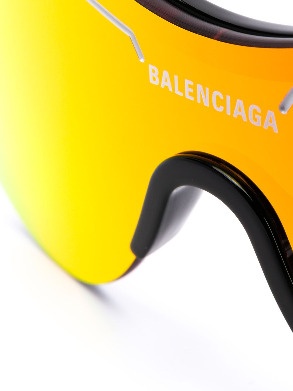 фото Balenciaga eyewear светоотражающие солнцезащитные очки в круглой оправе