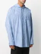 Balenciaga pinstriped hooded cocoon shirt