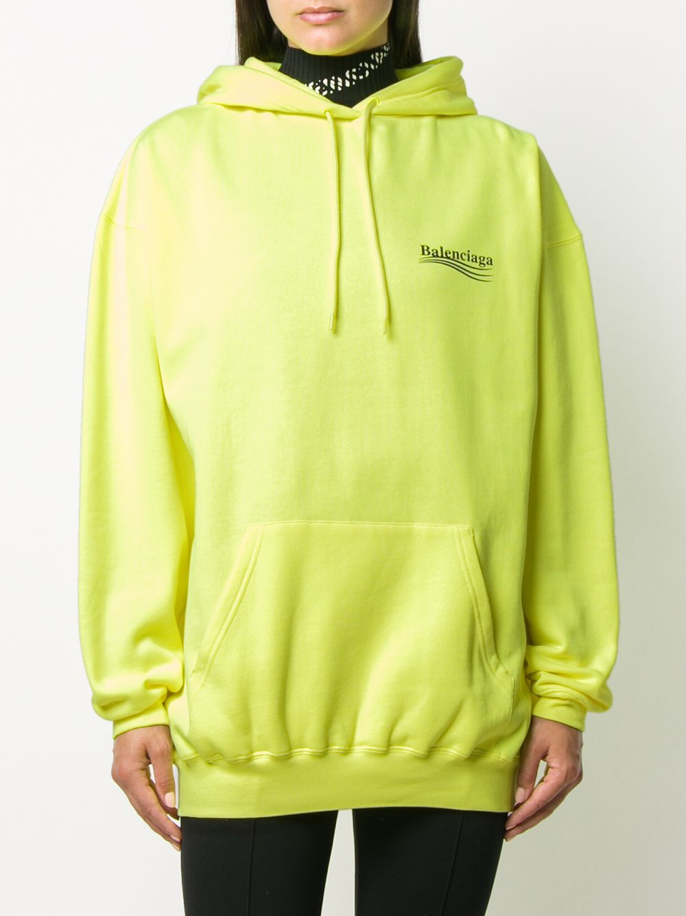 фото Balenciaga logo print cotton hoodie