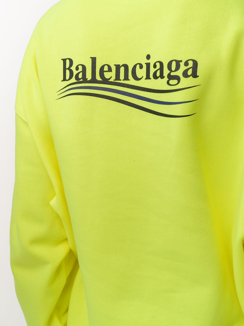 фото Balenciaga logo print cotton hoodie