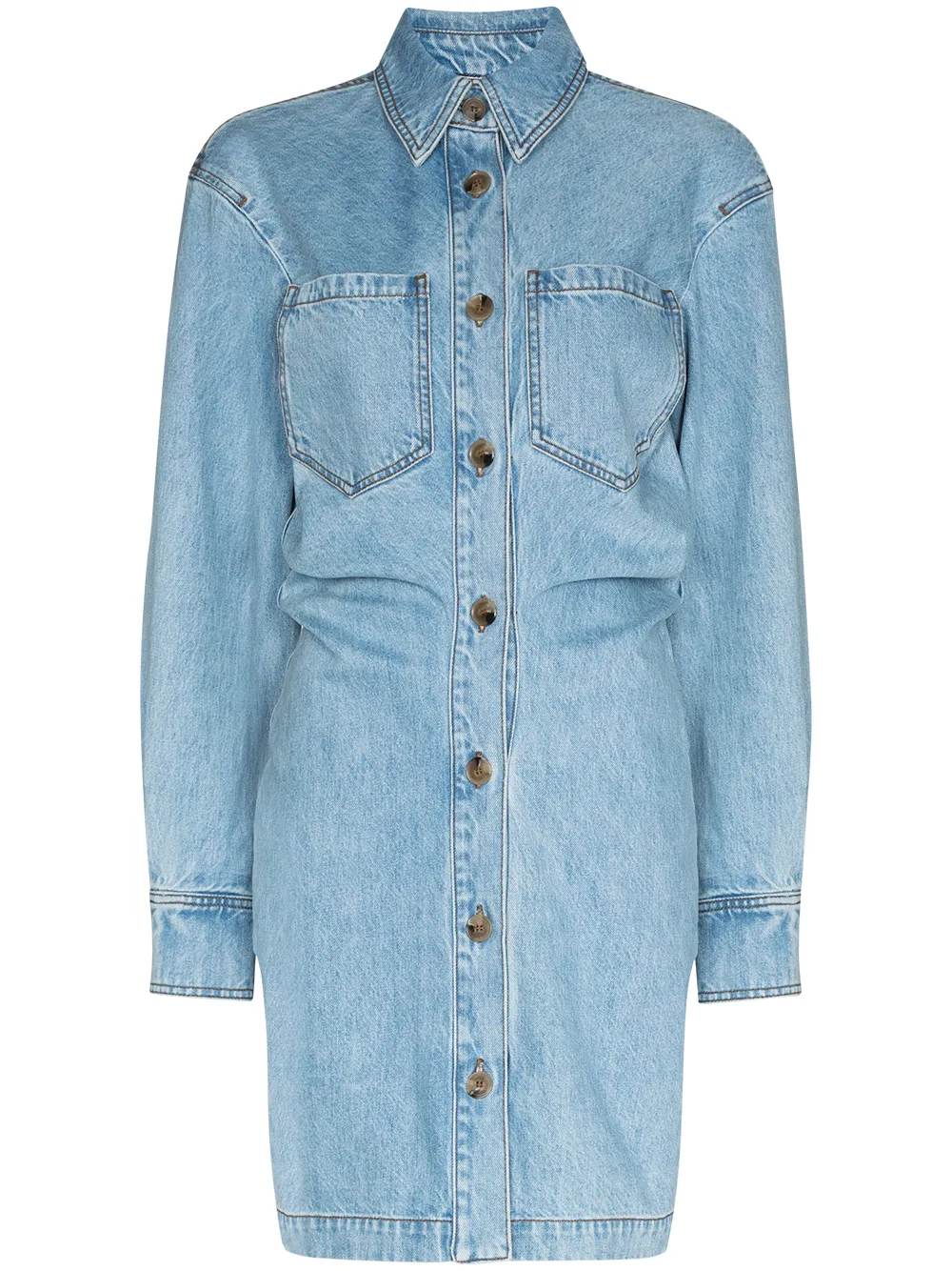 Nanushka джинсовое платье-рубашка Daisy