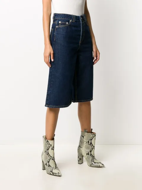 GANNI knee-length Denim Shorts - Farfetch