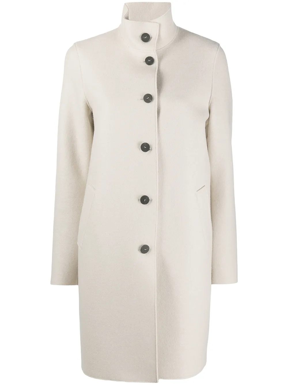 Harris Wharf London однобортное пальто с высоким воротником