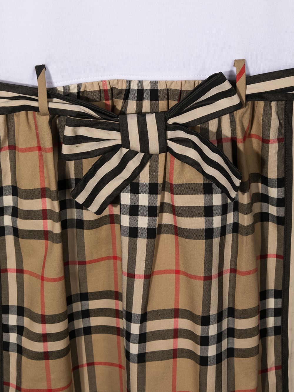 фото Burberry kids платье мини с юбкой в клетку vintage check