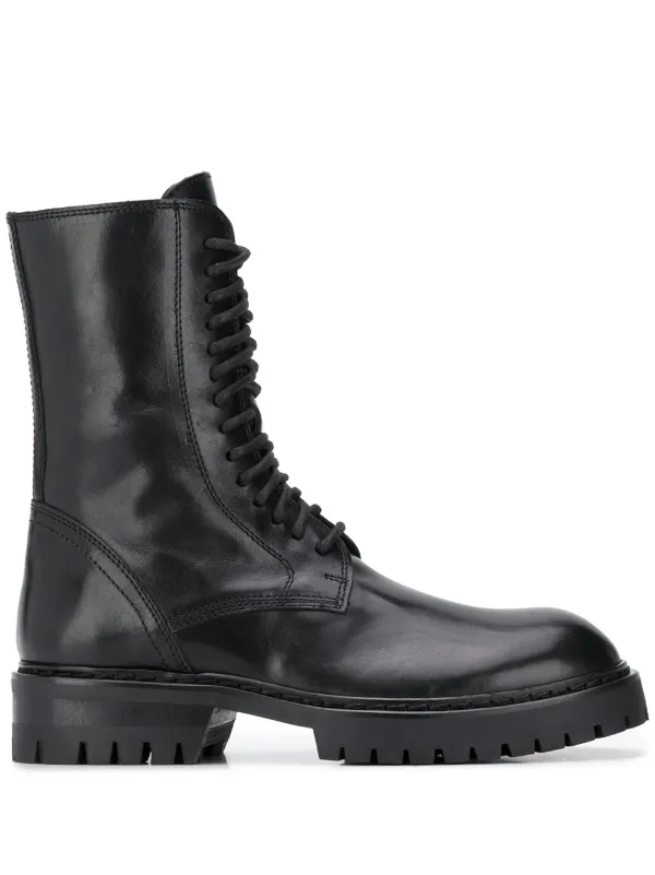 ann demeulemeester back lace boots