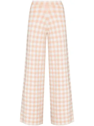 Shop STAUD Avalanche gingham wide-leg 