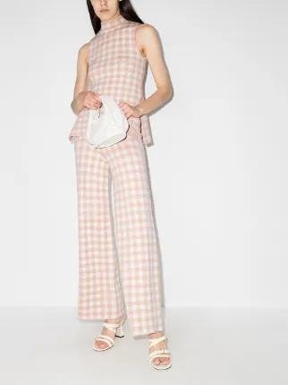 Avalanche gingham wide-leg trousers展示图