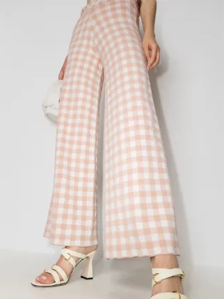 Avalanche gingham wide-leg trousers展示图