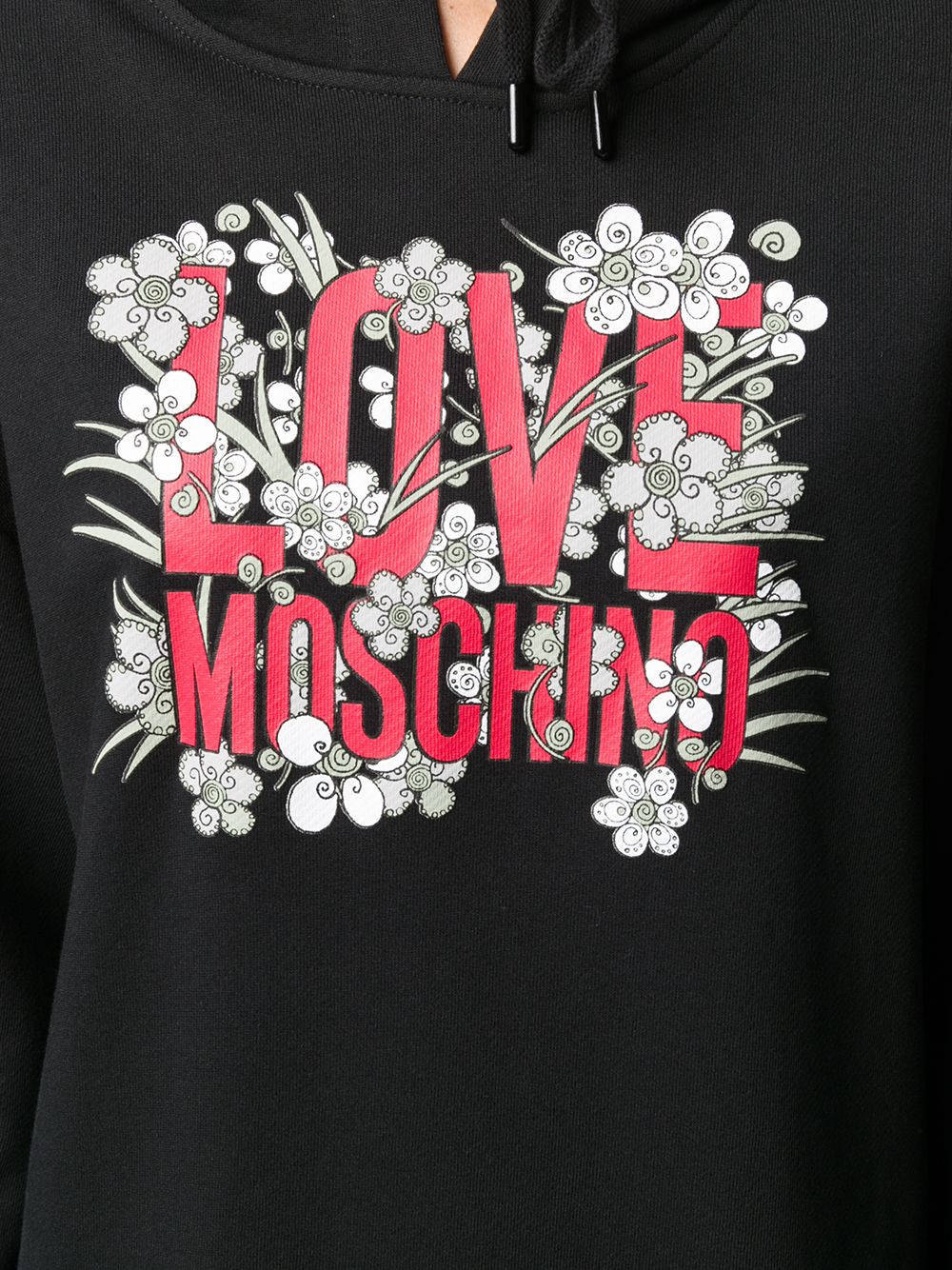 фото Love moschino худи с капюшоном на шнурке и логотипом