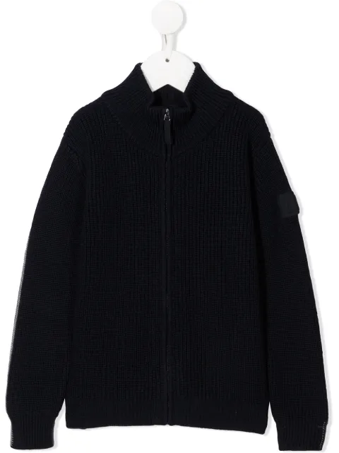 Il Gufo reversible zip-up knitred jacket