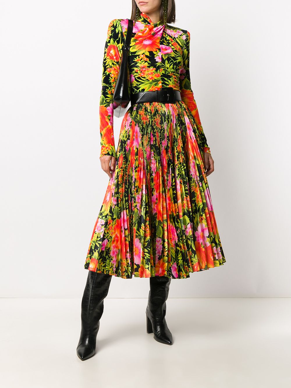 фото Richard quinn плиссированная юбка с цветочным принтом
