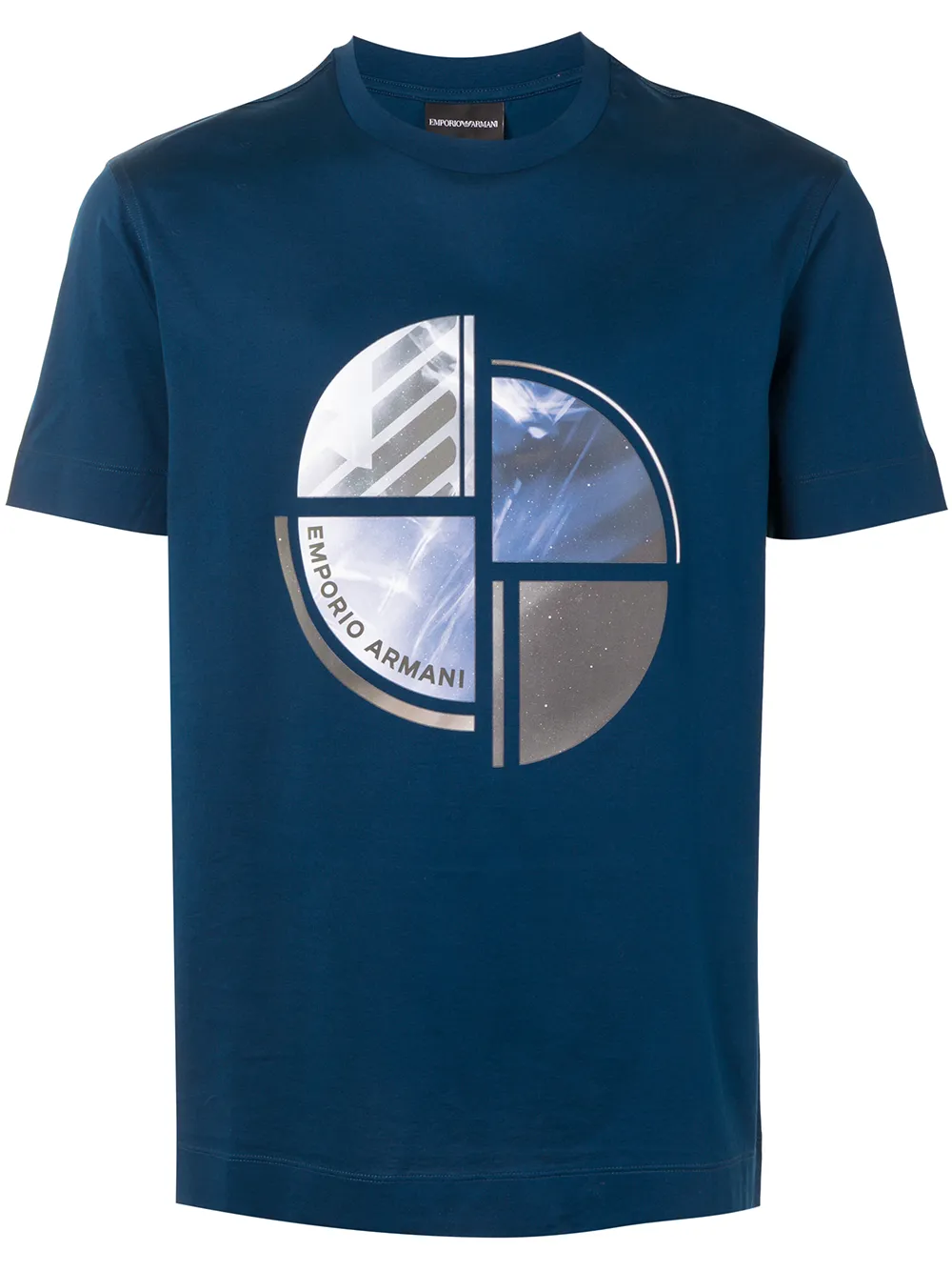 

Emporio Armani playera con logo estampado - Azul