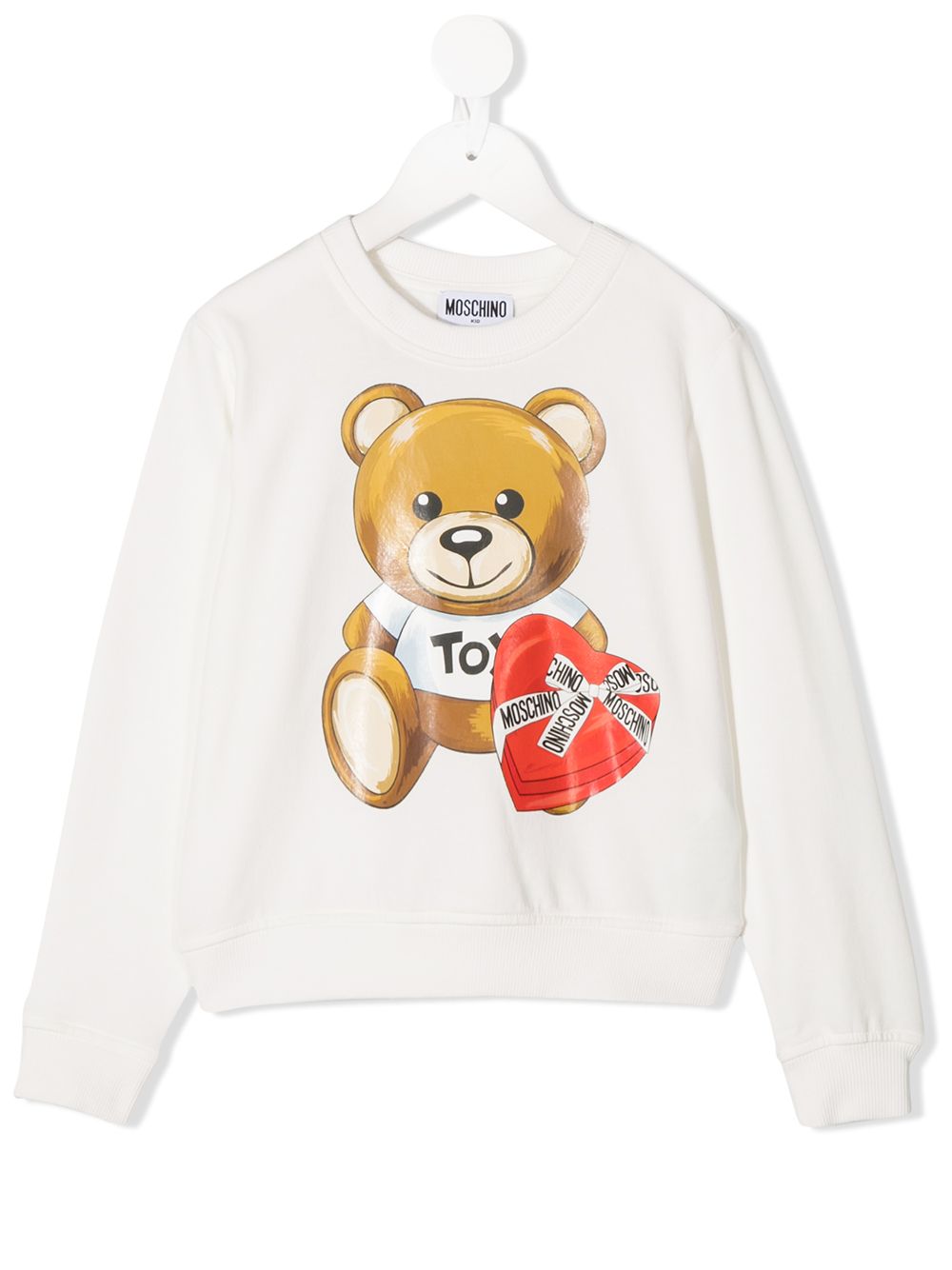 фото Moschino kids толстовка teddy с круглым вырезом