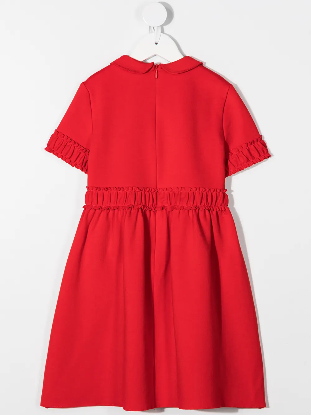 red peter pan collar dress