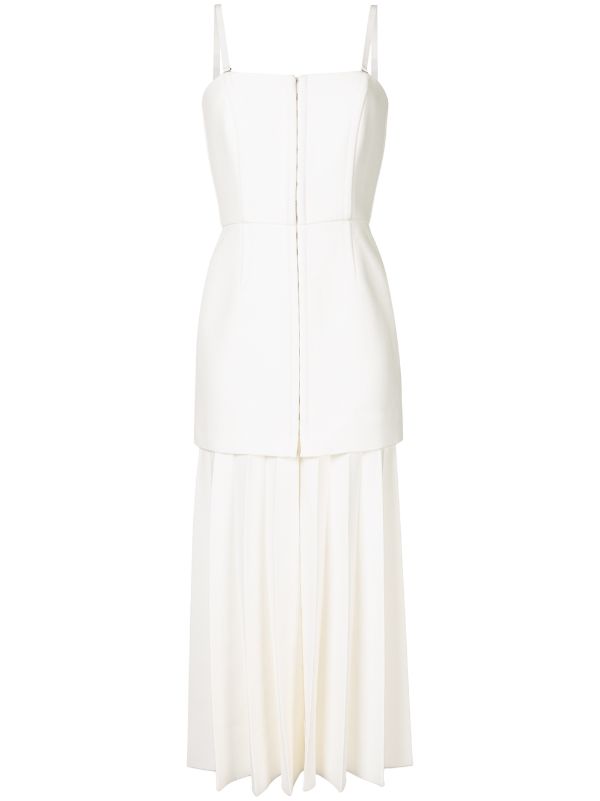 white midi shift dress