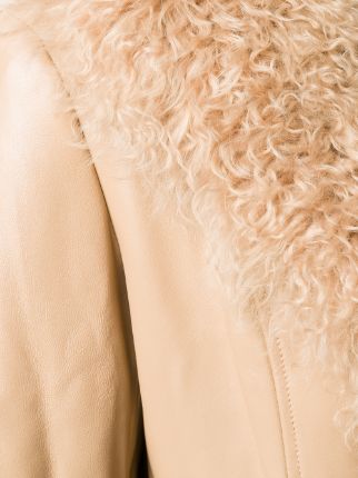 Foxy curly shearling trench coat展示图