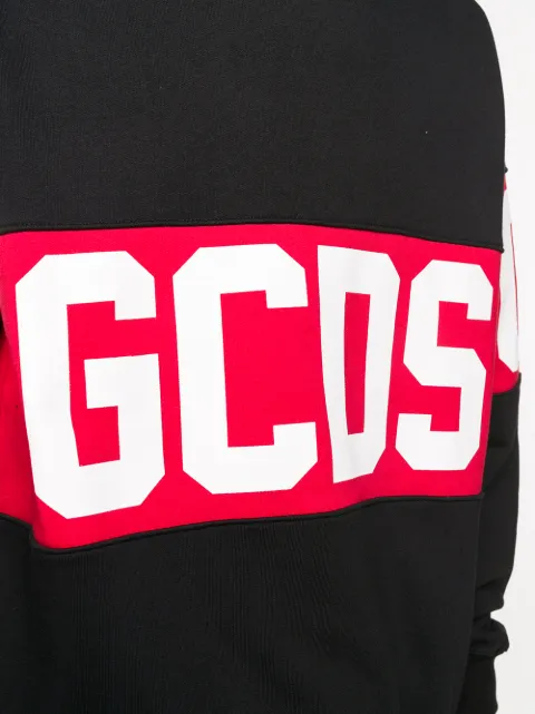 Gcds Logo Print Hoodie Farfetch