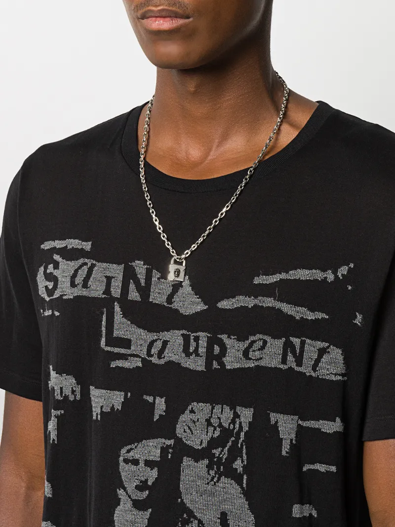 EMANUELE BICOCCHI SKULL-PADLOCK NECKLACE