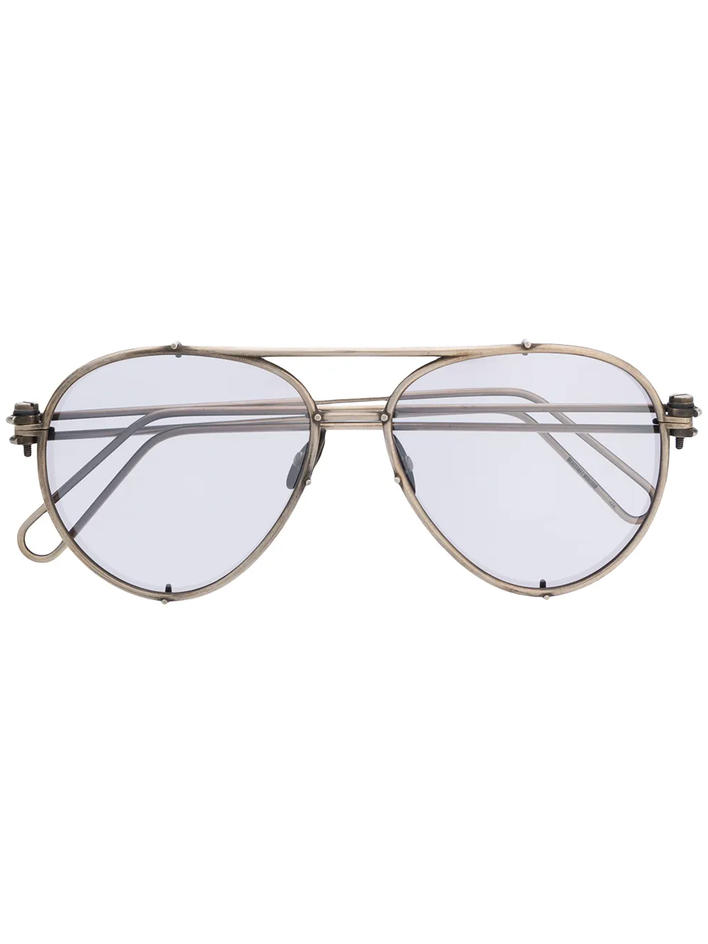 WERKSTATT:MÜNCHEN distressed pilot sunglasses | Silver | Image 1