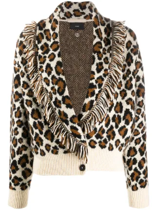 alanui leopard cardigan