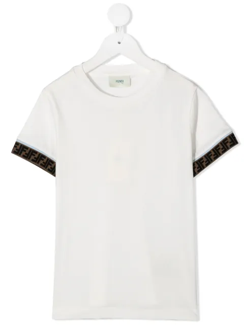 Fendi Kids playera con logo FF en las mangas