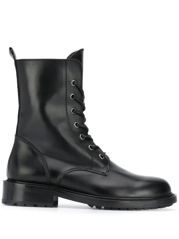 black lace up military boots womens