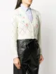 Alessandra Rich embroidered pointelle knit cardigan
