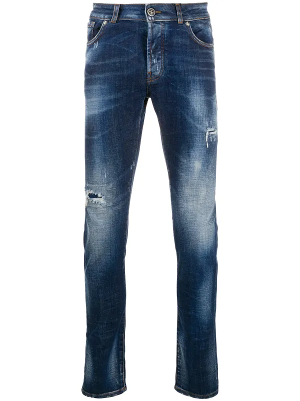 faded distressed jeans