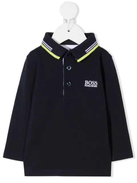 Boss Kids قميص بولو بشعار الماركة