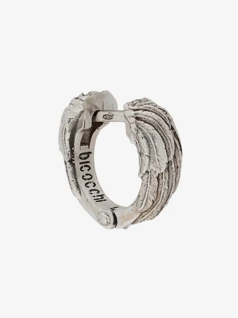 Emanuele Bicocchi Wing textured hoop earring