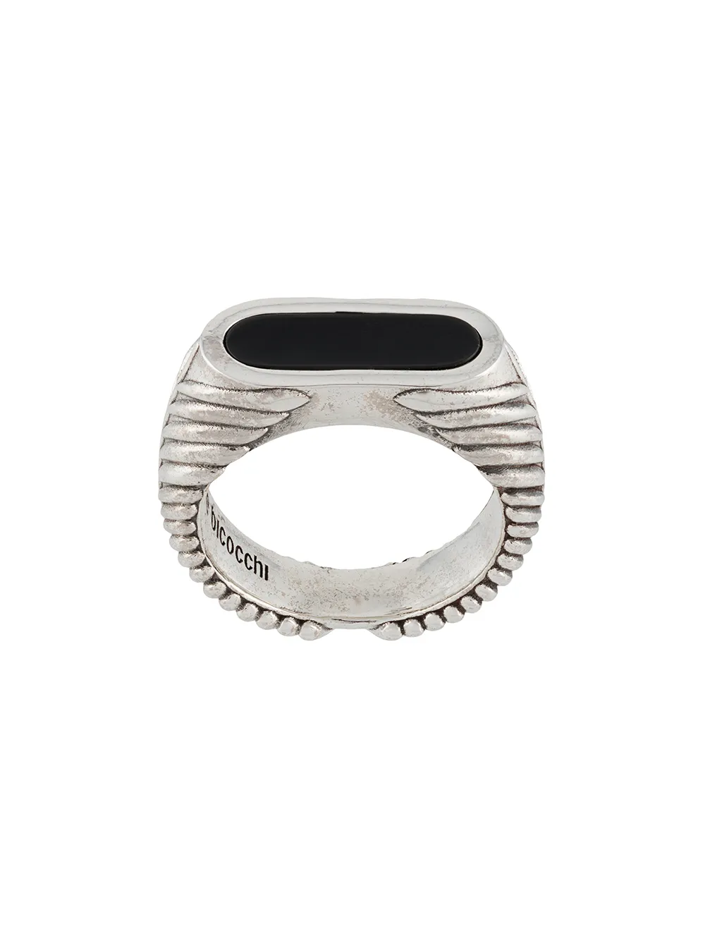 Click to view more detailed imagery on our partner's website Emanuele Bicocchi Flattened Stone Ring In Metallic