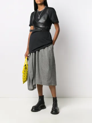 draped hounstooth skirt展示图