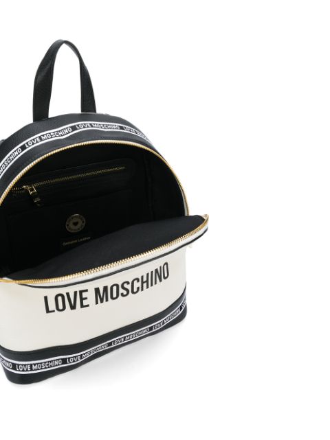 Love Moschino logo-print backpack white & black JC4109PP1BLR1