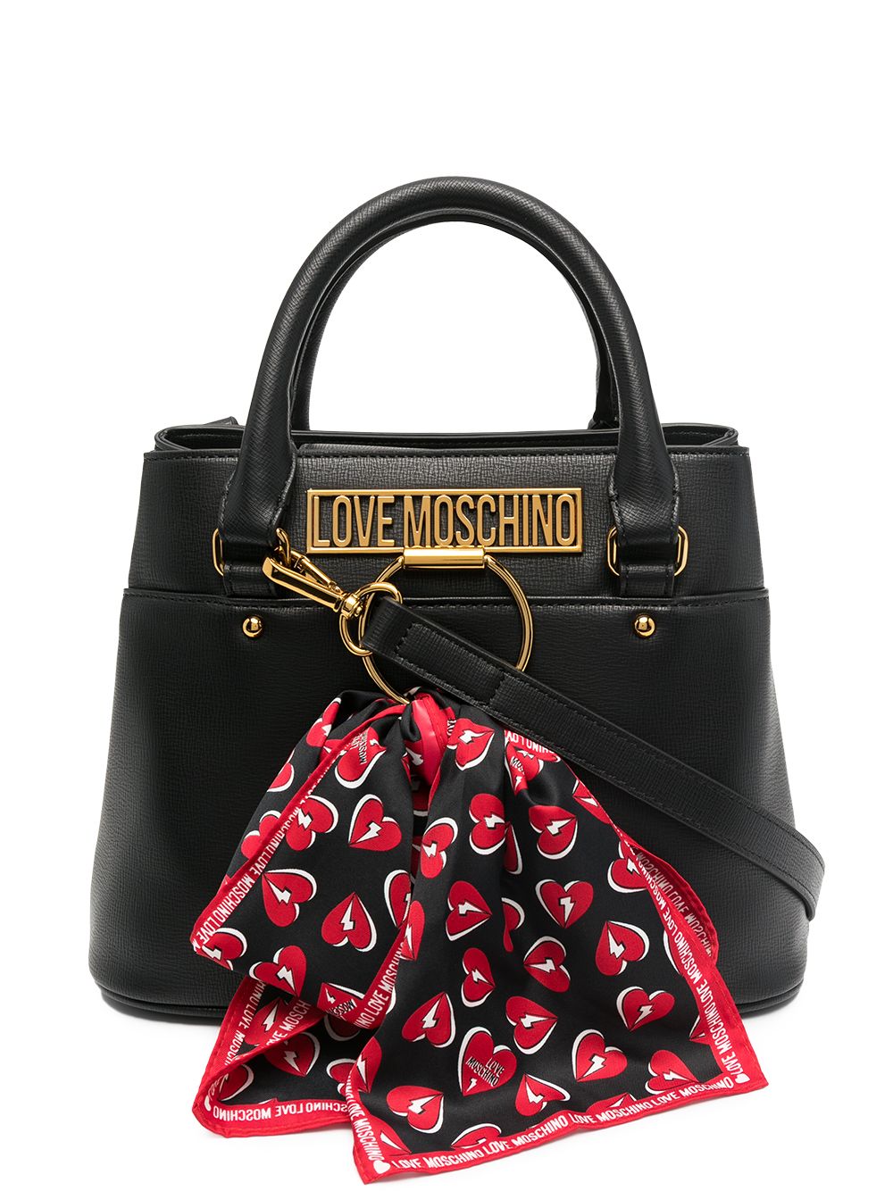 фото Love moschino сумка-тоут с декоративным платком и логотипом