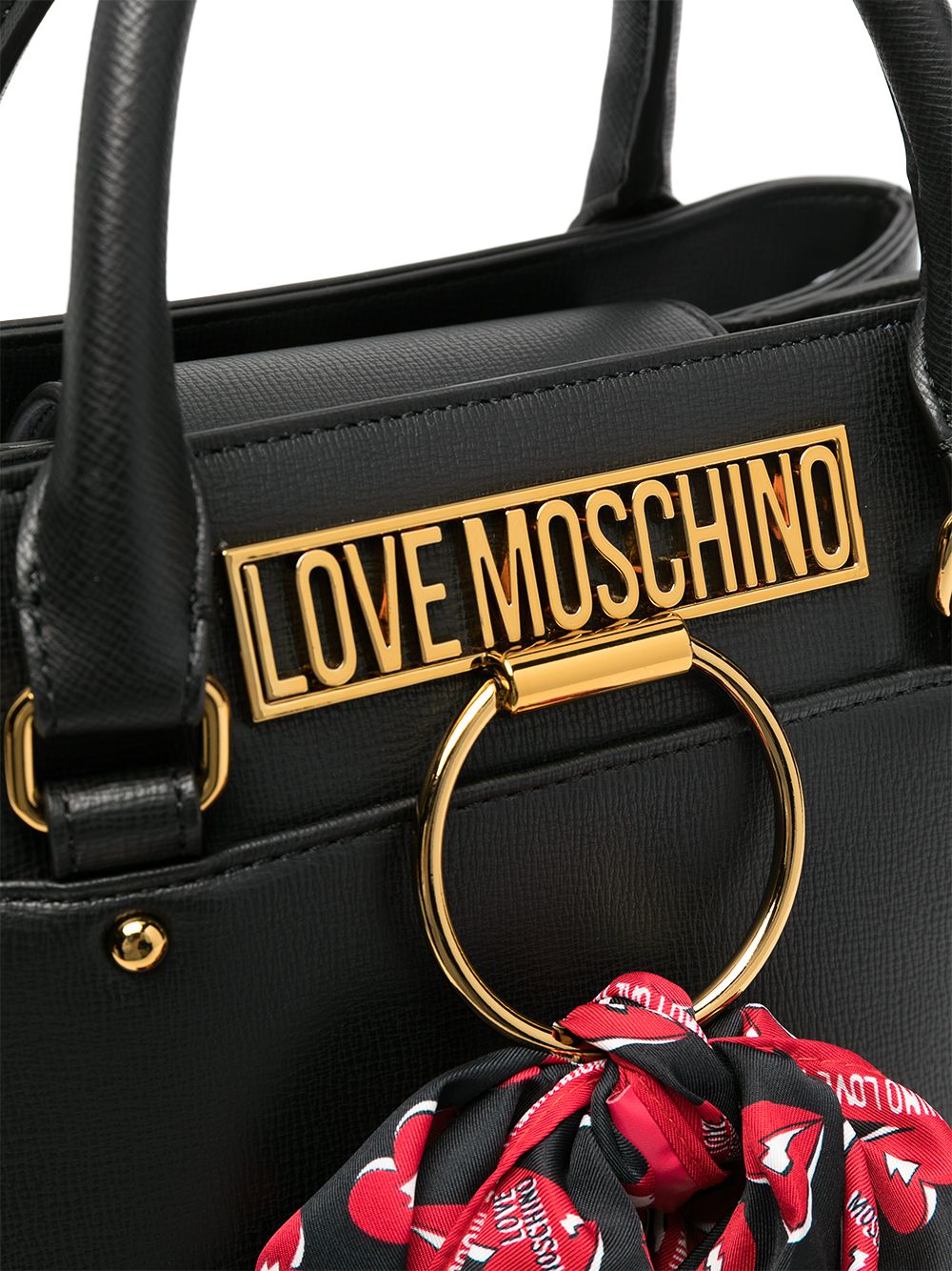 фото Love moschino сумка-тоут с декоративным платком и логотипом