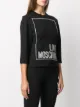 Love Moschino توب منسوج بشعار الماركة
