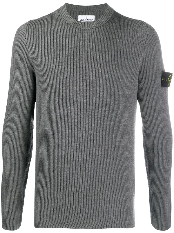 stone island jumper gray