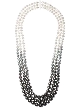 Akoya Pearl Three Row Necklace 