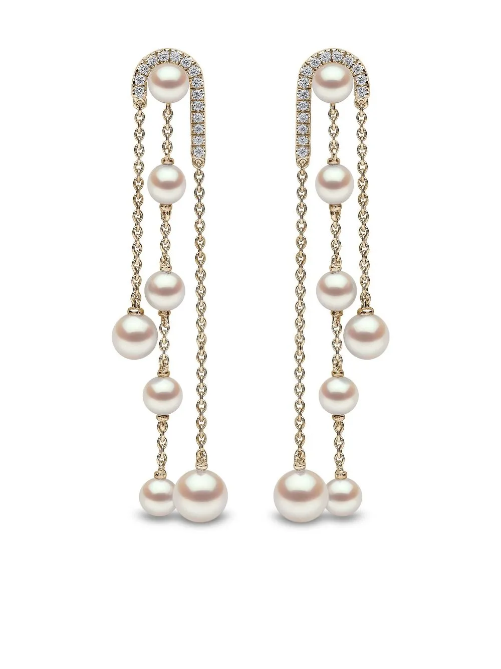 

Yoko London aretes Sleek en oro amarillo de 18kt con perlas de agua dulce y diamantes - Dorado