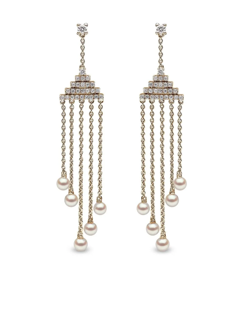 

Yoko London aretes Sleek en oro amarillo de 18kt con perlas de Akoya y diamantes - Dorado