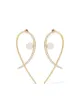 Image 1 of Yoko London 18kt yellow gold Sleek Akoya pearl and diamond earrings