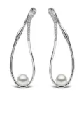 Yoko London 18kt white gold Sleek Akoya pearl and diamond earrings - Silver