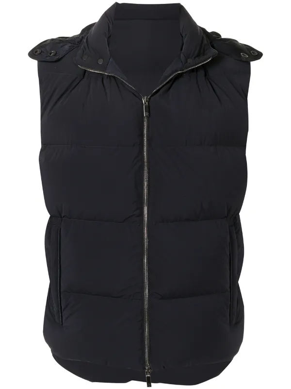 armani gilet with hood