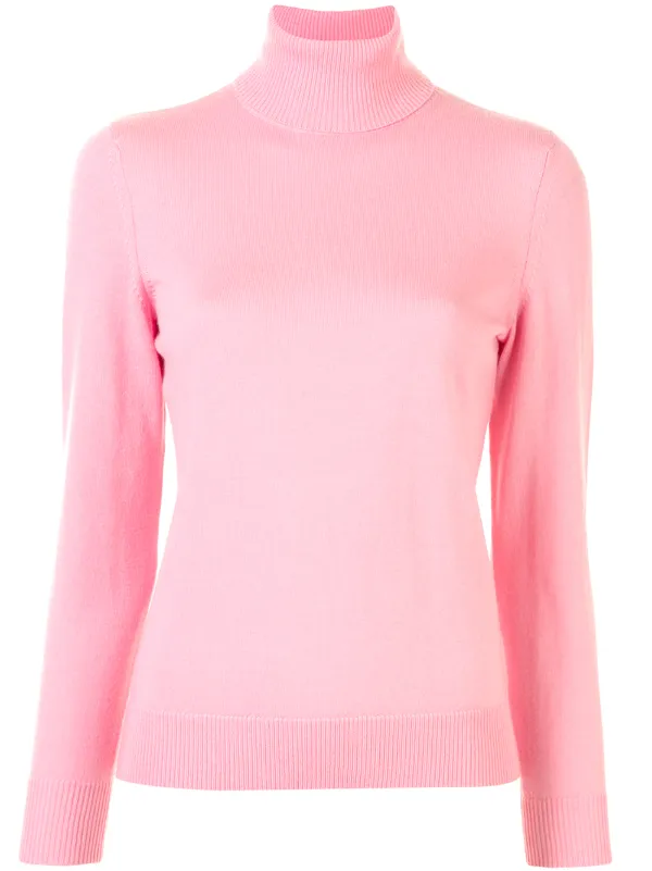 womens pink roll neck jumper