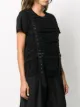 Comme Des Garçons Noir Kei Ninomiya تيشيرت بكشكشة وسيور بإبزيم