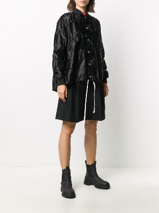 drawstring hem bomber jacket展示图