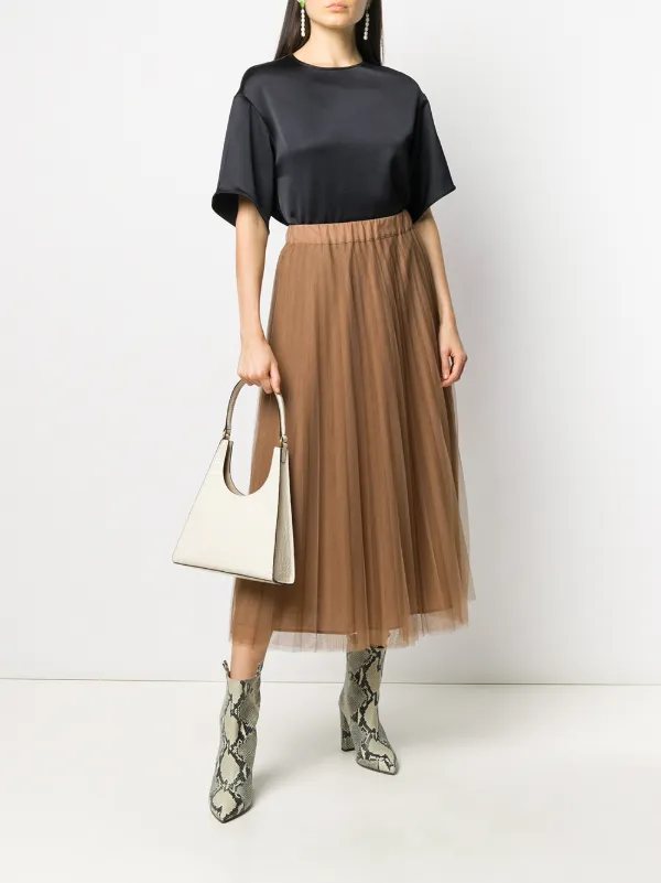 tan tulle skirt