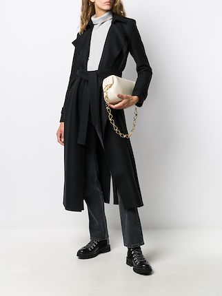 long-sleeved belted coat展示图